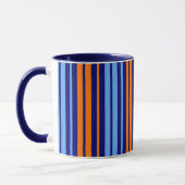 Mug Design Bandes Verticales Cyan Orange Marine (Gauche)