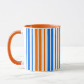 Mug Design bandes verticales orange bleu blanc (Gauche)