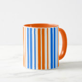 Mug Design bandes verticales orange bleu blanc (Devant droit)