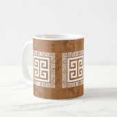 Mug Design blanc de clé grecque (Devant gauche)