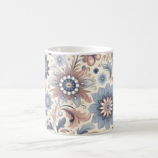 Mug Design bohème floral - Style boho dynamique (Centre)
