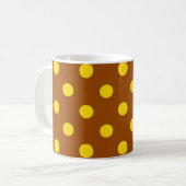 Mug Design Brown Pois jaune (Devant gauche)