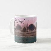 Mug design contemporain abstrait coucher de soleil col (Devant gauche)
