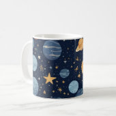 Mug Design cosmique avec éléments célestes (Devant gauche)