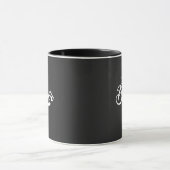 Mug design cursive gris blanc grand frère. (Centre)