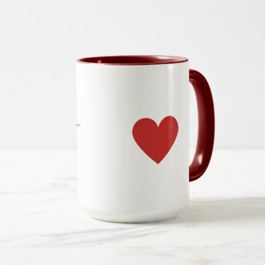 Mug Design d'amour de la coupe (Devant droit)
