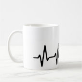 Mug Design d'art de la ligne de café Heartbeat (Gauche)