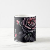 Mug Design d'art floral Rose sombre (Centre)