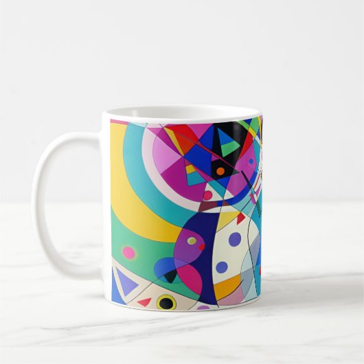 Mug Design d'art moderne Abstrait multicolore 009 (Gauche)