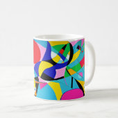 Mug Design d'art moderne Abstrait multicolore 011 (Devant droit)