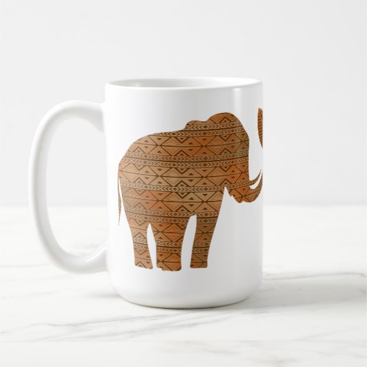 Mug Design d'art tribal des éléphants (Gauche)