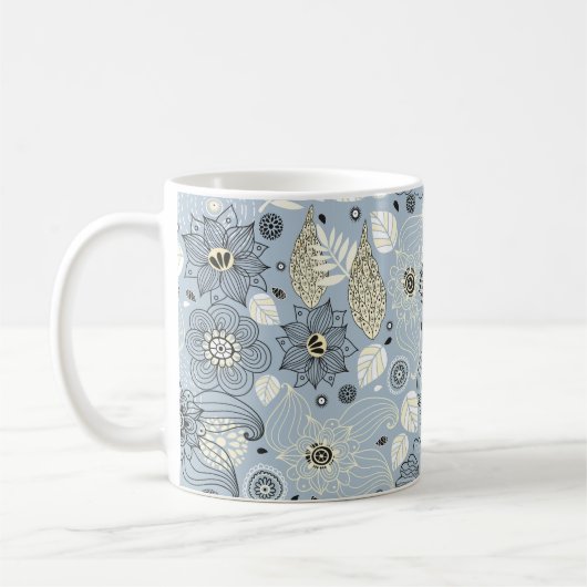Mug Design d'automne floral (Gauche)