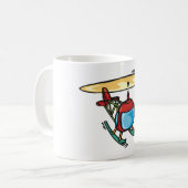 Mug Design d'aviation amusant d'un hélicoptère rouge m (Devant gauche)