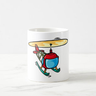 Mug Design d'aviation amusant d'un hélicoptère rouge m