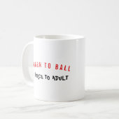 Mug Design de basket-ball drôle et mignon (Devant gauche)