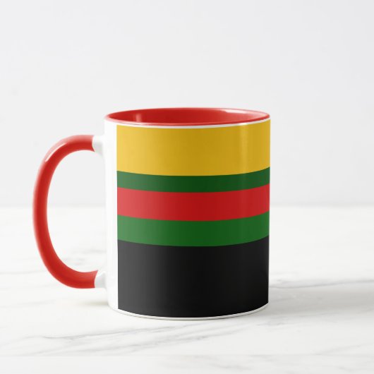 Mug Design de bloc couleur rouge rouge jaune (Gauche)