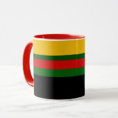 Mug Design de bloc couleur rouge rouge jaune (Devant gauche)