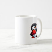 Mug Design de boîte de pingouin de dessin cool (Devant droit)