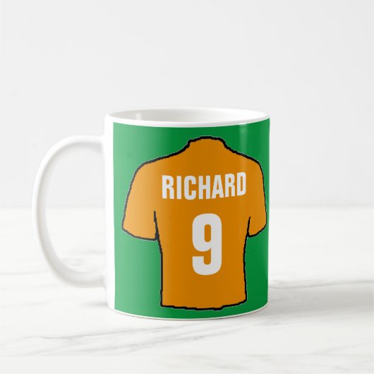 Mug Design de chemise de football en or ancien. (Gauche)