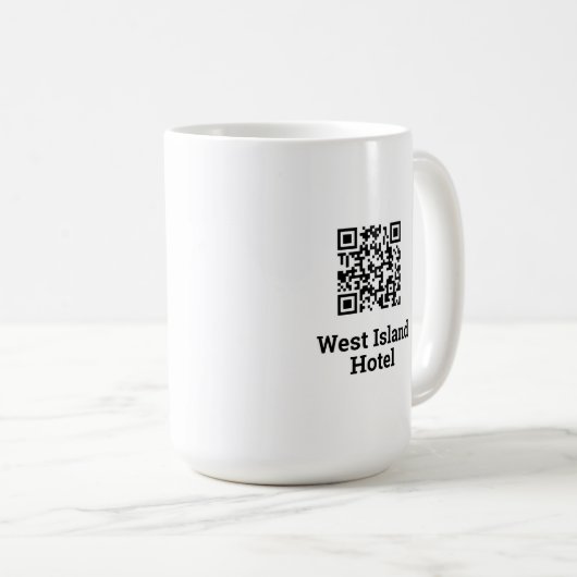 Mug Design de code QR de l'hôtel (Devant droit)