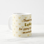Mug Design de coeur de Merci personnalisé (Devant gauche)