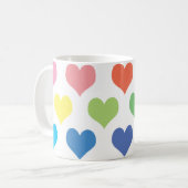Mug Design de coeurs colorés (Devant gauche)