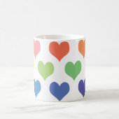 Mug Design de coeurs colorés (Centre)