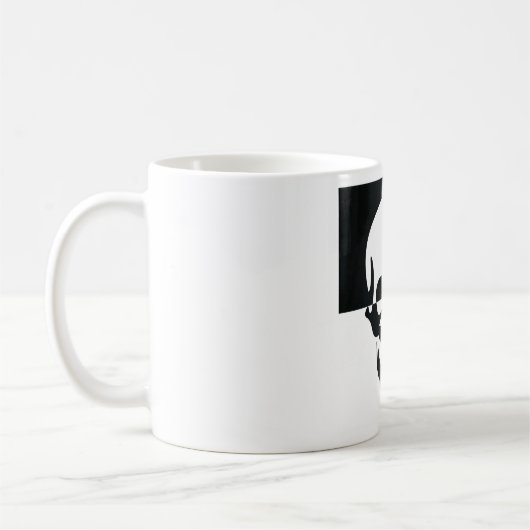 Mug Design de crâne d'illusion optique en noir et blan (Gauche)