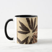 Mug Design de crayon floral avec Feuilles tawny (Gauche)