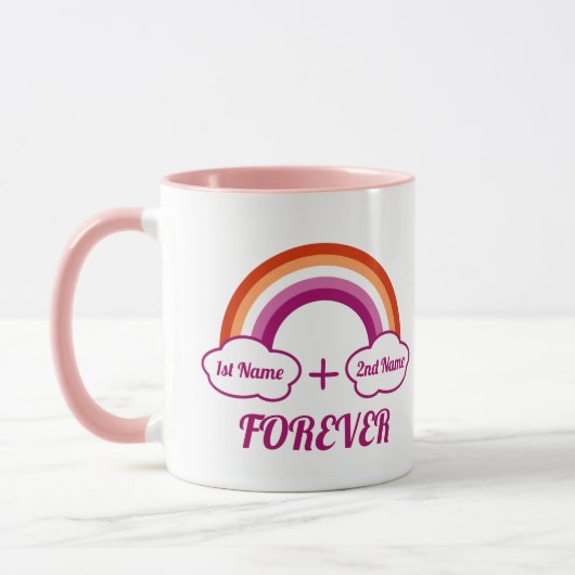 Mug Design de fierté lesbienne /un couple (Gauche)