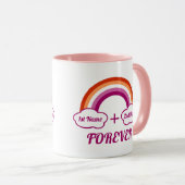 Mug Design de fierté lesbienne /un couple (Devant droit)