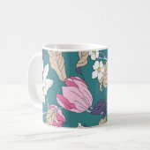 Mug design de fleur illustration textile art, motif, d (Devant gauche)
