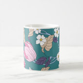 Mug design de fleur illustration textile art, motif, d (Centre)