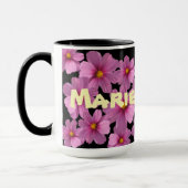 Mug Design de fleurs de cosmos pourpre sur un Arrière (Gauche)