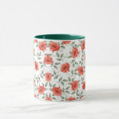 Mug Design de fleurs de pavot rouge (Centre)