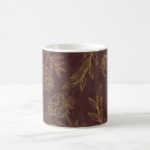 Mug Design de fleurs dorées (Centre)