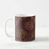 Mug Design de fleurs dorées (Gauche)