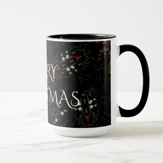 Mug Design de fleurs kaléidoscopiques rouge noir et bl (Droite)