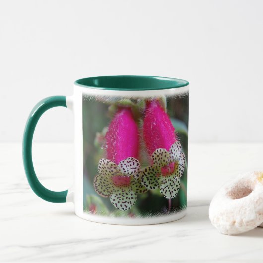 Mug Design de fleurs léopard (Avec donut)