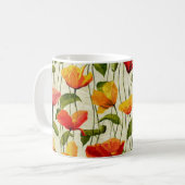 Mug Design de fleurs orange (Devant gauche)