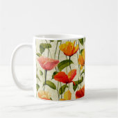 Mug Design de fleurs orange (Gauche)