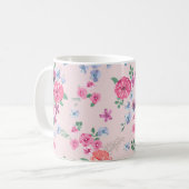 Mug Design de fleurs printanières. Motif floral incomp (Devant gauche)