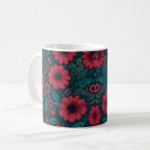 Mug Design de fleurs rouges (Devant gauche)
