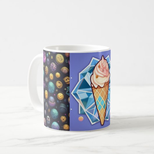 Mug Design de glaces diamant (Devant gauche)