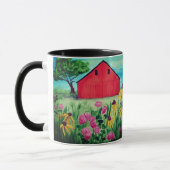 Mug Design de la grange à fleurs de printemps peint à  (Gauche)