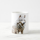 Mug Design de la moisissure de loup blanc (Centre)