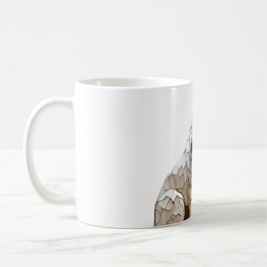 Mug Design de la moisissure de loup blanc (Gauche)