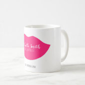 Mug Design de lèvres roses chaudes Maquilleur (Devant droit)