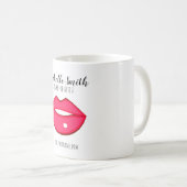 Mug Design de lèvres roses chaudes Maquilleur (Devant droit)