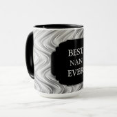 Mug Design de luxe Gold "Best Nan Ever" (Devant gauche)